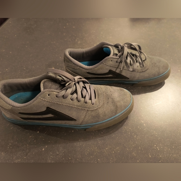 Lakai Manchester vintage 2007 suede skate shoes Grey/Cyan excellent condition - Picture 3 of 6